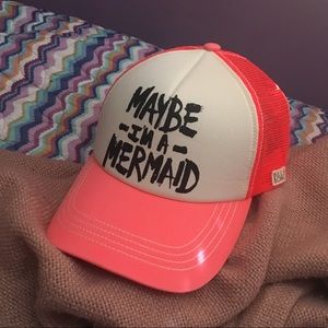 🐠"Maybe I'm a Mermaid" Billabong Pink Trucker Hat